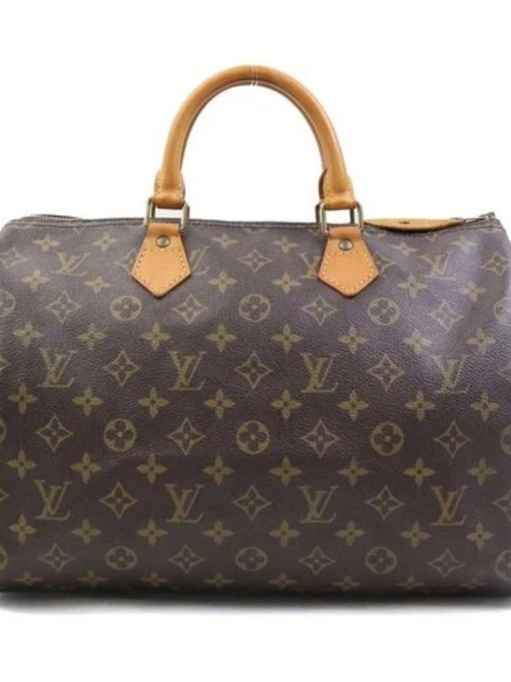 Auth LOUIS VUITTON Monogram Speedy 35 Handbag Boston Bag Brown - e61192a